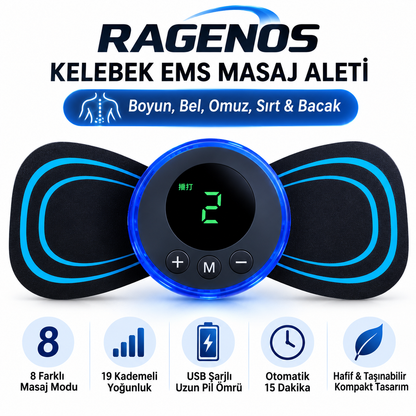 Ragenos Tüm Vücut Kelebek EMS Masaj Aleti