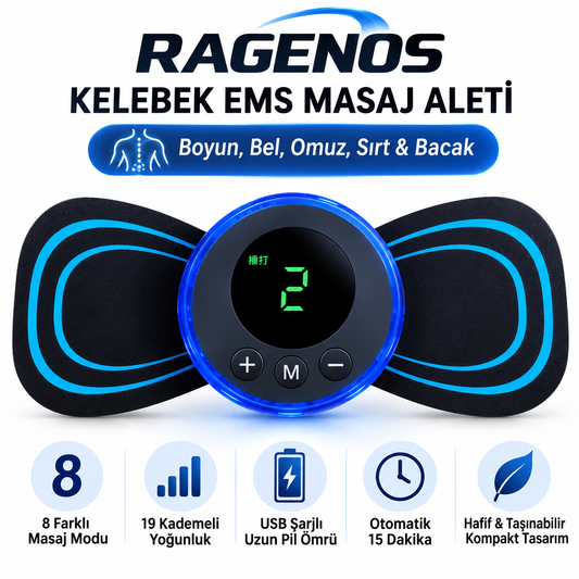 Ragenos Tüm Vücut Kelebek EMS Masaj Aleti