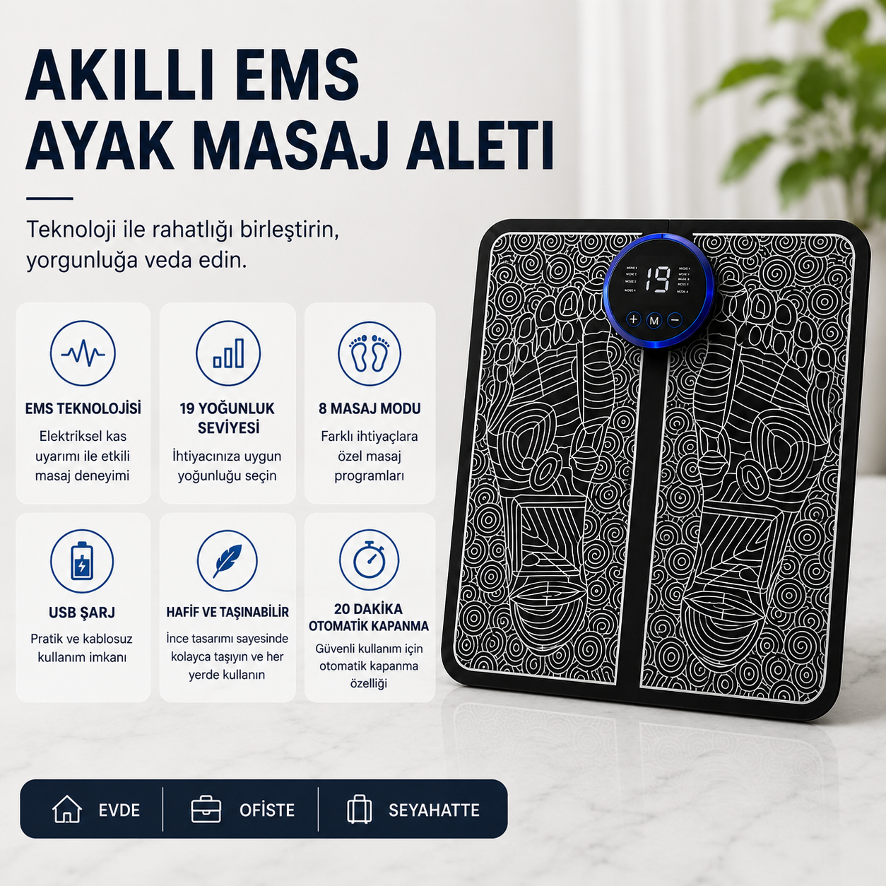 Ragenos™ EMS Akıllı Ayak Masaj Pedi